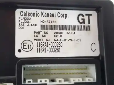 Second-hand car spare part comfort module for nissan note (e12) 1.2 oem iam references 284b13vu0a  284b13vu0a