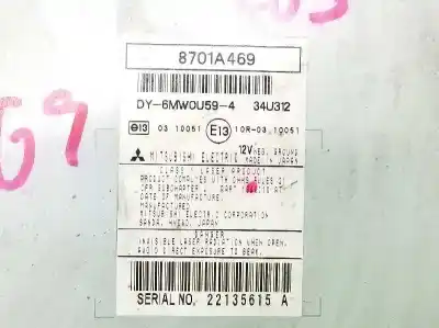 Автозапчастина б/у аудіо система / радіо cd для mitsubishi asx (ga0w) motion 4wd посилання на oem iam 8701a469  8701a469