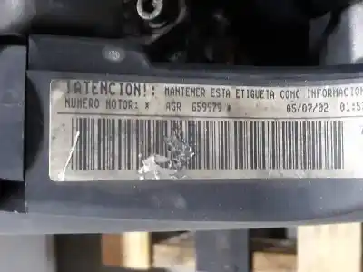 İkinci el araba yedek parçası komple motor için skoda octavia berlina (1z3) 1.9 tdi 90 cv / 66 kw oem iam referansları agr  038100090ex