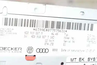 Second-hand car spare part gps navigation system for audi q7 (4l) 3.0 v6 24v tdi oem iam references 4e0919887m  4e0910888px