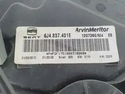 Second-hand car spare part driver left window regulator for seat ibiza iv (6j5, 6p1) 1.6 tdi oem iam references 6j4837461  6j4837401e Second-hand car spare part driver left window regulator for seat ibiza iv (6j5, 6p1) 1.6 tdi oem iam references 6j4837461  6j4837401e