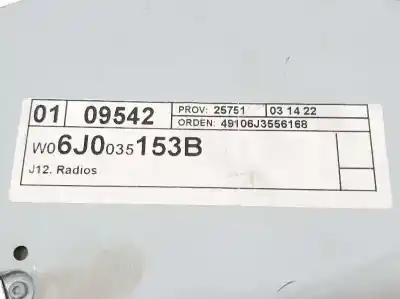 Second-hand car spare part audio system / radio cd for seat ibiza iv (6j5, 6p1) 1.6 tdi oem iam references 6j1035153b  6j1035153b Second-hand car spare part audio system / radio cd for seat ibiza iv (6j5, 6p1) 1.6 tdi oem iam references 6j1035153b  6j1035153b