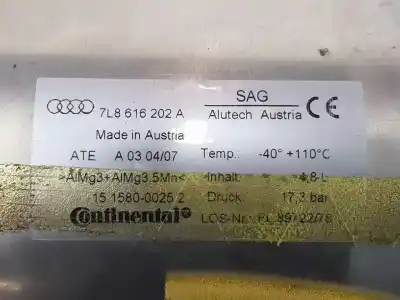 Автозапчасти б/у аккумулятор пневматической подвески за audi q7 (4l) 4.2 v8 32v tdi biturbo 326 cv / 240 kw ссылки oem iam 7l8616202a  7l8616202a