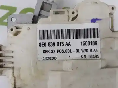 Автозапчастина б/у замок дверей заднього лівого для audi a4 berlina (8e) 2.0 20v cat (alt) посилання на oem iam 8e0839015aa  8e0839015aa