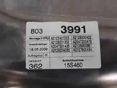 Автозапчасти б/у задний правый стеклорегулятор за mercedes-benz clase e (w212) lim. 2.1 cdi cat ссылки oem iam 2127301879  a2047300879