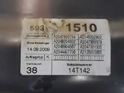 Second-hand car spare part rear left window regulator for clase c clase c berlina 2.2 cdi oem iam references 2127301779  981694104