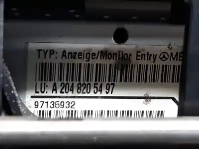Second-hand car spare part multifunction display for clase c clase c berlina 2.2 cdi oem iam references a2046801231  a2048205497