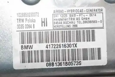 Автозапчасти б/у подушка безопасности задняя правая за bmw serie 7 (e65/e66) 730d ссылки oem iam 72127077222  41722616301x