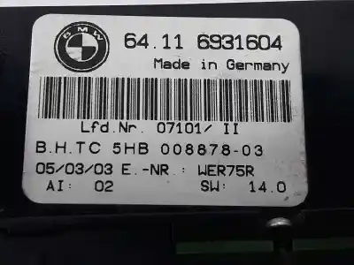Second-hand car spare part climate control for bmw serie 3 compact (e46) 2.0 16v diesel cat oem iam references 64116931604  5hb00887803