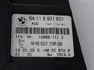 Second-hand car spare part climate control for bmw 3 (e46) 320 d oem iam references 64116931601  5hb00773826
