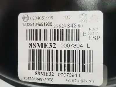 Second-hand car spare part brake servo for citroen ds3 base oem iam references 9682984880  0204051908