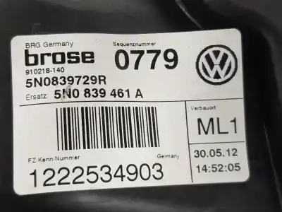 Автозапчастина б/у регулятор склона задній лівий для volkswagen tiguan (5n_) 2.0 tdi посилання на oem iam 5n0839729r  5n0839461a