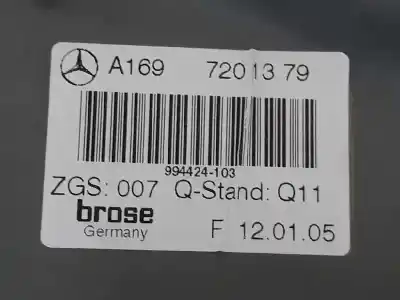İkinci el araba yedek parçası ön sol pencere regülatörü için otras marcas clase a 2.0 cdi oem iam referansları a1697203179  a1697201379
