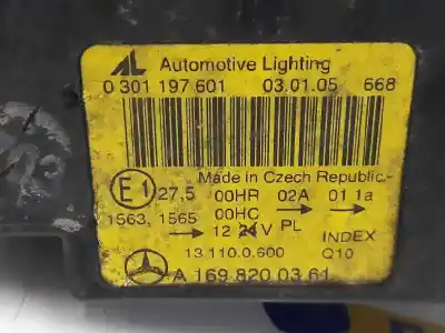 Piesă de schimb auto la mâna a doua far stânga pentru clase c clase a 2.0 cdi referințe oem iam a1698200361  a1698200361