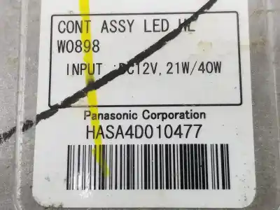 Second-hand car spare part xenon headlights control unit  for nissan np300 pickup 2.3 dci d oem iam references w0898  hasa4d010477