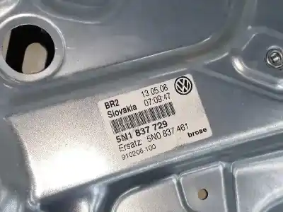 Автозапчастина б/у регулятор вікна передній лівий для volkswagen tiguan (5n_) 2.0 tdi посилання на oem iam 5n0837461  5n0837461