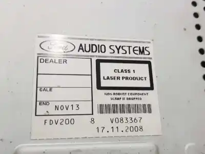 Recambio de automóvil de segunda mano de sistema audio / radio cd para ford transit caja abierta ´06 2.2 tdci cat referencias oem iam 1591547 1591547 