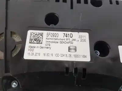 Автозапчастина б/у панель інструментів для seat ateca (kh7, khp) 1.6 tdi посилання на oem iam 5f0920741d  5f0920741d