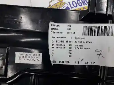 Peça sobressalente para automóvel em segunda mão porta luvas por bmw 5 (e60) 520 d referências oem iam 51167034080  9132600