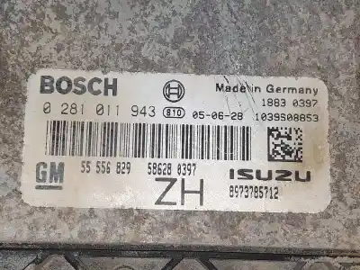 Автозапчастина б/у ебу контролер двигуна для opel astra h gtc (a04) 1.7 cdti (l08) посилання на oem iam 55556829  0281011943