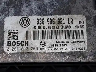 Автозапчасти б/у блок управления двигателем за volkswagen passat variant (3c5) 1.9 tdi ссылки oem iam 03g906021lr  03g906021lr