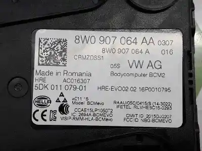 Автозапчасти б/у комфортный модуль за audi a4 b9 (8w2, 8wc) 2.0 tdi ссылки oem iam 8w0907064aa  bcm2