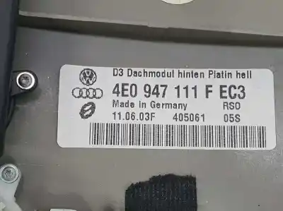 Second-hand car spare part interior light for audi a8 (4e2) 4.0 v8 32v tdi biturbo cat (ase) oem iam references 4e0947111f  4e0947111fec3
