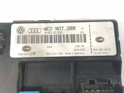 Second-hand car spare part electronic module for audi a8 (4e2) 4.0 v8 32v tdi biturbo cat (ase) oem iam references 4e0907289