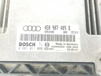 Автозапчастина б/у ебу контролер двигуна для audi a8 (4e2) 4.0 v8 32v tdi biturbo cat (ase) посилання на oem iam 4e0907409b  4e0907409b