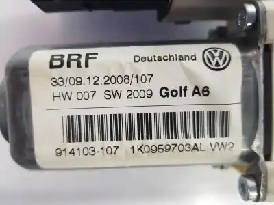 Second-hand car spare part rear left window motor for volkswagen golf vi variant (aj5) 1.6 tdi dpf oem iam references 1k0959703al  1k0959703al