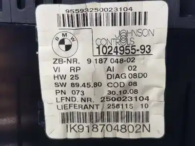 Peça sobressalente para automóvel em segunda mão quadrante por bmw 1 coupé (e82) 120 d referências oem iam 62109283803  9187048