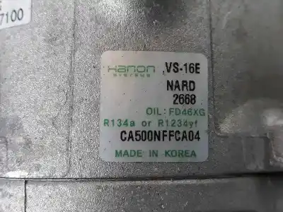 Pezzo di ricambio per auto di seconda mano compressore aria condizionata per hyundai tucson (tl, tle) 1.7 crdi riferimenti oem iam ca500nffca04  q10ueng