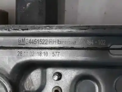 Автозапчасти б/у задний правый стеклорегулятор за opel vectra c (z02) 2.2 dti 16v (f69) ссылки oem iam 24451522  990094102 24414777 991324100
