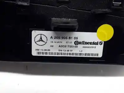Автозапчасти б/у климат-контроль за mercedes-benz clase c (w205) lim. 2.1 cdi cat 170 cv / 125 kw ссылки oem iam a2059058105  a2c91725100