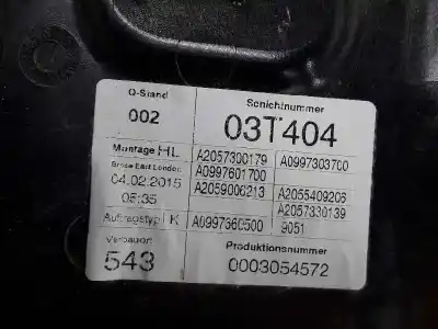 Автозапчасти б/у регулятор стекла заднего левого за otras marcas clase c lim. 2.1 cdi ссылки oem iam 2057307904  a2057300179