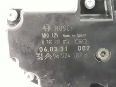 Автозапчастина б/у двигатель заднього склоочисника для peugeot 207/207+ (wa_, wc_) 1.6 hdi посилання на oem iam 9652418780  6405an