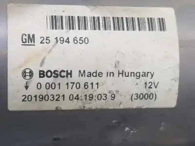Автозапчасти б/у двигатель запускается за opel mokka 1.4 16v turbo (bivalent. gasolina / lpg) ссылки oem iam 25194650  1202486