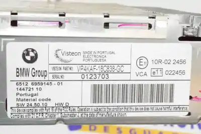 Pezzo di ricambio per auto di seconda mano impianto audio / radio cd per bmw serie 1 berlina (e81/e87) 118d riferimenti oem iam 65126959145  65126962296