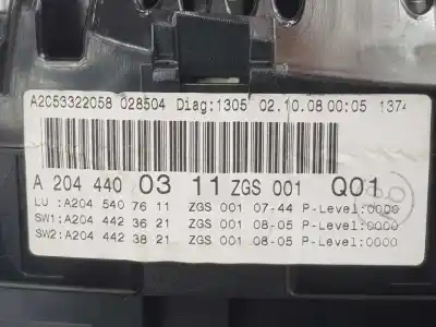Second-hand car spare part dashboard for clase c clase c familiar 2.2 cdi oem iam references a2044400311  2044400311
