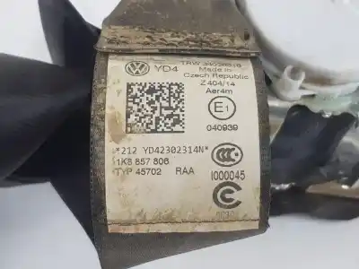 Peça sobressalente para automóvel em segunda mão cinto de segurança traseiro direito por volkswagen scirocco iii (137, 138) 1.4 tsi referências oem iam 1k8857806