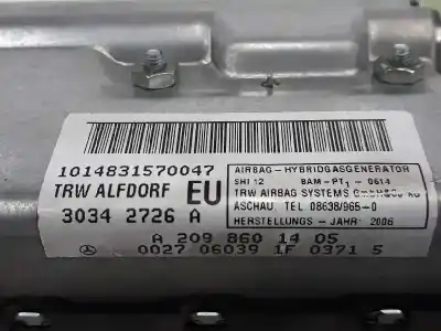 Peça sobressalente para automóvel em segunda mão airbag frontal lado direito por mercedes-benz clk (c209) clk 320 cdi (209.320) referências oem iam a2098601405  2098601405