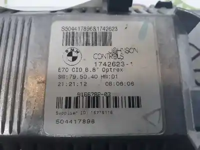 Second-hand car spare part multifunction display for bmw x5 (e70) 4.8 v8 cat 355 cv / 261 kw oem iam references 65509166782  