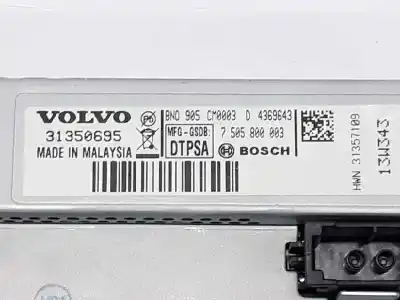 Second-hand car spare part multifunction display for volvo v40 1.6 diesel cat oem iam references 31350695  31350695