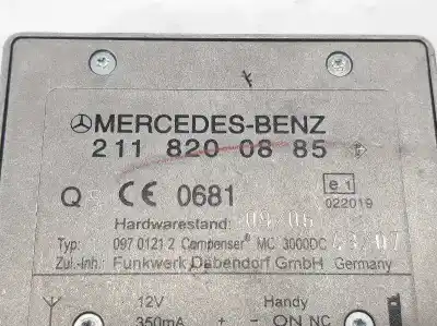 Pièce détachée automobile d'occasion amplificateur d'antenne pour mercedes clase m 3.0 cdi références oem iam a2118200885 2118200885 