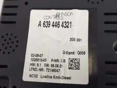 Peça sobressalente para automóvel em segunda mão quadrante por clase c vito mixto 06.2003 2.1 cdi referências oem iam a6394464321  6394464321