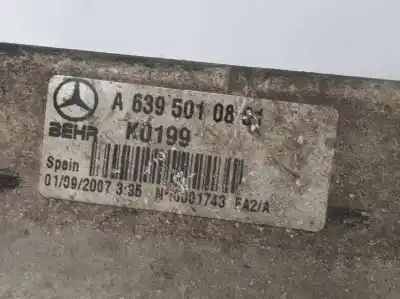 Second-hand car spare part intercooler for clase c vito mixto 06.2003 2.1 cdi oem iam references a6395010881