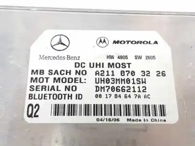 Piesă de schimb auto la mâna a doua modul electrotic pentru mercedes clase m 3.0 cdi referințe oem iam a2118703226 2118703226 