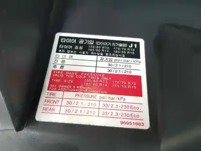 Second-hand car spare part glove compartment for chevrolet aveo 1.2 cat oem iam references 96457687  96457687