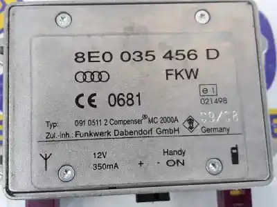 Second-hand car spare part antenna amplifier for audi a4 b7 avant (8ed) 2.0 tdi 16v oem iam references 8e0035456d  8e0035456d