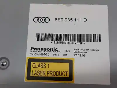 Second-hand car spare part audio system / radio cd for audi a4 b7 avant (8ed) 2.0 tdi 16v oem iam references 8e0035111d  cx-ca1492gc